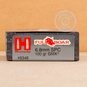 Image of the 6.8MM SPC HORNADY FULL BOAR GMX 100 GRAIN PT (20 ROUNDS) available at AmmoMan.com.