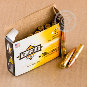 Image of the 300 AAC BLACKOUT ARMSCOR 147 GRAIN FMJ (200 ROUNDS) available at AmmoMan.com.