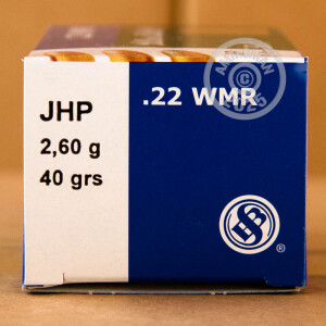 Image of 22 MAGNUM SELLIER & BELLOT 40 GRAIN JHP (50 ROUNDS)