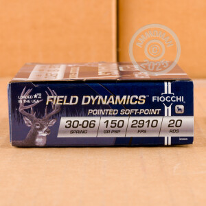 Image of the 30-06 SPRINGFIELD FIOCCHI 150 GRAIN PSP (20 ROUNDS) available at AmmoMan.com.