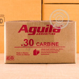 Image of the 30 CARBINE AGUILA 110 GRAIN FULL METAL JACKET  (1000 ROUNDS) available at AmmoMan.com.