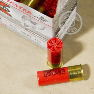 Photo detailing the 12 GAUGE WINCHESTER SUPER-X HIGH VELOCITY 2-3/4" #6 SHOT (25 ROUNDS) for sale at AmmoMan.com.