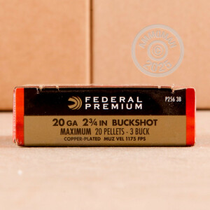 Image of 20 GAUGE FEDERAL VITAL-SHOK 2-3/4" 1 OZ. #3 BUCKSHOT (5 ROUNDS)