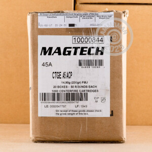 An image of .45 Automatic ammo made by Magtech at AmmoMan.com.