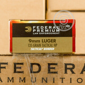 Image of Federal 9mm Luger pistol ammunition.