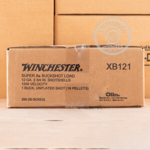 Image of the 12 GAUGE WINCHESTER SUPER-X 2-3/4" #1 BUCKSHOT (5 ROUNDS) available at AmmoMan.com.