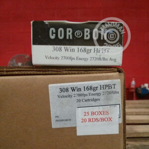 Image of the 308 WIN CORBON MATCH 168 GRAIN HPBT (20 ROUNDS) available at AmmoMan.com.