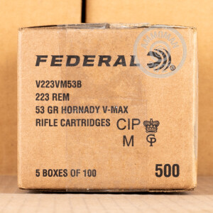 A photo of a box of Federal ammo in 223 Remington.