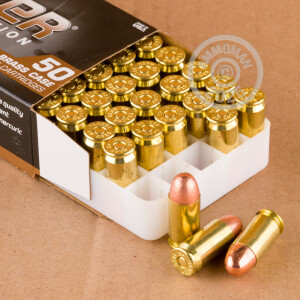 Photograph showing detail of .45 ACP BLAZER BRASS 230 GRAIN FMJ (50 ROUNDS)