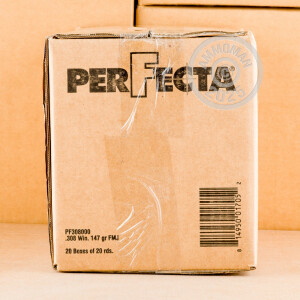 Photo detailing the 308 WIN FIOCCHI PERFECTA 147 GRAIN FMJ (400 ROUNDS) for sale at AmmoMan.com.