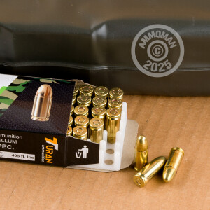 A photo of a box of Turan ammo in 9mm Luger.