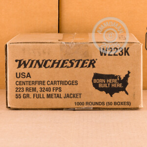 Image of the 223 REM WINCHESTER USA 55 GRAIN FMJ (20 ROUNDS) available at AmmoMan.com.