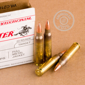 Photograph showing detail of 223 REM WINCHESTER USA 55 GRAIN FMJ (20 ROUNDS)