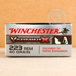 Image of the 223 REMINGTON WINCHESTER VARMINT-X 40 GRAIN PT (20 ROUNDS) available at AmmoMan.com.