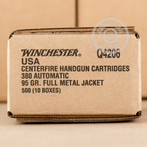 Image of the 380 ACP WINCHESTER 95 GRAIN FMJ (50 ROUNDS) available at AmmoMan.com.