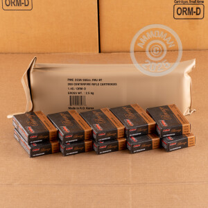 Photo detailing the .223 REMINGTON PMC BATTLE PACK 55 GRAIN FMJ-BT (1000 ROUNDS) for sale at AmmoMan.com.