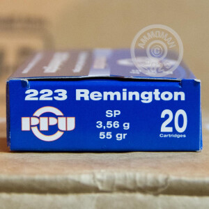 A photo of a box of Prvi Partizan ammo in 223 Remington.