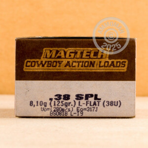 Photograph showing detail of 38 SPECIAL MAGTECH 125 GRAIN LFN (50 ROUNDS)