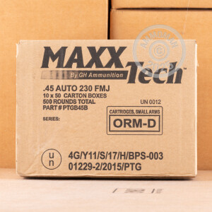 Image of 45 ACP MAXX TECH 230 GRAIN FMJ (500 ROUNDS)