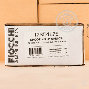 Image of 12 GAUGE FIOCCHI TARGET SHOOTING DYNAMICS 2-3/4" #7.5 SHOT (250 ROUNDS)