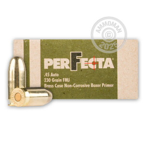 Image of 45 ACP - 230 gr FMJ - Fiocchi Perfecta - 50 Rounds