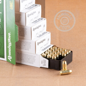 Photo detailing the .40 S&W REMINGTON UMC 180 GRAIN MC (1000 ROUNDS) for sale at AmmoMan.com.