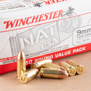 Image of 9MM NATO WINCHESTER 124 GRAIN FMJ (750 ROUNDS)