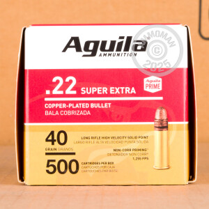 Image of the 22 LR AGUILA 40 GRAIN CPRN (2000 ROUNDS) available at AmmoMan.com.