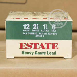 Image of 12 GAUGE ESTATE CARTRIDGE HEAVY GAME LOAD 2-3/4“ 1-1/4 OZ. #6 SHOT (250 ROUNDS)