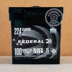 Image of Federal .224 Valkyrie rifle ammunition.