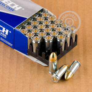 Image of the 9MM MAGTECH STEEL 124 GRAIN FMJ (50 ROUNDS) *STEEL CASES* available at AmmoMan.com.