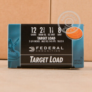 Photograph of Federal 12 Gauge #8 shot for sale at AmmoMan.com