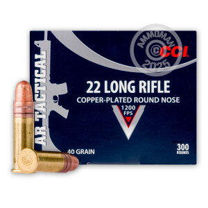 Image of 22 LR CCI AR-TACTICAL 40 GRAIN COPPER PLATED ROUND NOSE (300 ROUNDS)