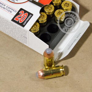 Photo detailing the 45 ACP +P CORBON POW'RBALL 165 GRAIN HP (20 ROUNDS) for sale at AmmoMan.com.