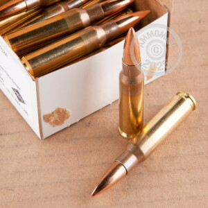 Photograph showing detail of 7.62X51MM MEN 147 GRAIN FMJ (20 ROUNDS)