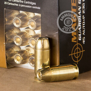 Photograph showing detail of .45 ACP +P MAGTECH GUARDIAN GOLD 230 GRAIN JHP (1000 ROUNDS)