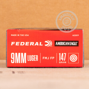 An image of 9mm Luger ammo made by Federal at AmmoMan.com.