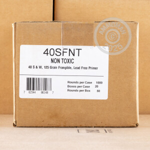 Image of the 40 S&W FIOCCHI 125 GRAIN SINTERFIRE FRANGIBLE (50 ROUNDS) available at AmmoMan.com.