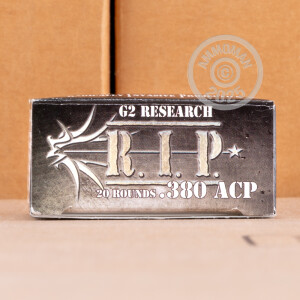 Image of the 380 ACP G2 RESEARCH 62 GRAIN RIP HP (20 ROUNDS) available at AmmoMan.com.