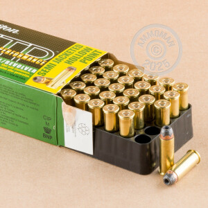 Photo detailing the 44 MAG REMINGTON HTP 240 GRAIN SJHP (500 Rounds) for sale at AmmoMan.com.