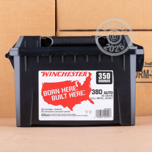 Image of the 380 ACP WINCHESTER 95 GRAIN FMJ (350 ROUNDS IN FIELD BOX) available at AmmoMan.com.