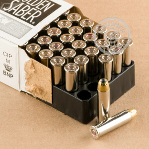 Image of the 357 MAGNUM REMINGTON GOLDEN SABER 125 GRAIN BJHP (50 ROUNDS) available at AmmoMan.com.