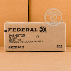 An image of .45 Automatic ammo made by Federal at AmmoMan.com.