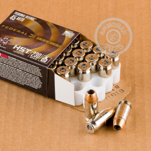 Photo of .45 Automatic JHP ammo by Federal for sale at AmmoMan.com.