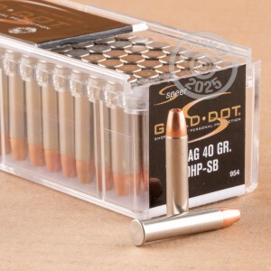 Image of the 22 WMR SPEER GOLD DOT SHORT BARREL 40 GRAIN JHP (500 ROUNDS) available at AmmoMan.com.