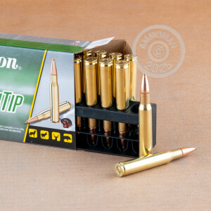 Photo detailing the 30-06 SPRINGFIELD REMINGTON PREMIER 165 GRAIN ACCUTIP BOAT TAIL POLYMER TIP (20 ROUNDS) for sale at AmmoMan.com.