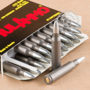 Photo detailing the 223 REM TULA 55 GRAIN FMJ STEEL CASE (1000 ROUNDS) for sale at AmmoMan.com.