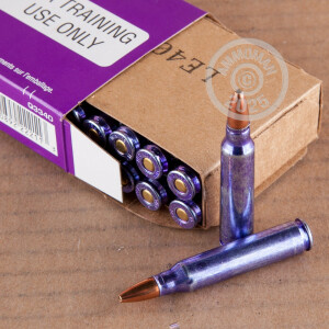 Photo detailing the 223 REM WINCHESTER DHS PURPLE CASING 62 GRAIN OT (20 ROUNDS) for sale at AmmoMan.com.