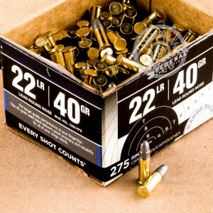 Photo detailing the 22 LR FEDERAL 40 GRAIN LRN (275 ROUNDS) for sale at AmmoMan.com.