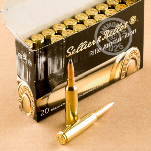 Photo detailing the 6.5X55 SWEDISH SELLIER & BELLOT 131 GRAIN SOFT POINT (20 ROUNDS) for sale at AmmoMan.com.